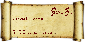 Zsidó Zita névjegykártya